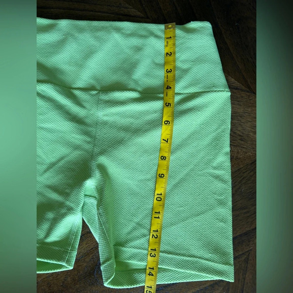 Maaji New Lime Green High-Waisted Athletic Shorts - Size M - Picture 6 of 7